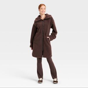 Women's Long High Pile Jacket - All In Motion Brown XXL